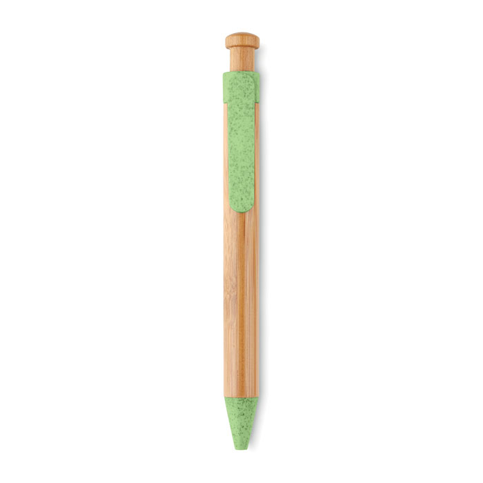 Stylo bille publicitaire en bambou - Toyama Vert 